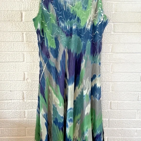 KOMOROV Multicolor Sleeveless Dress L - Picture 8 of 8